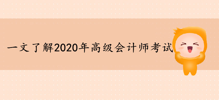 一文了解2020年高級(jí)會(huì)計(jì)師考試資訊