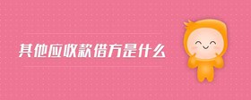 其他應(yīng)收款借方是什么