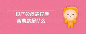 資產(chǎn)負(fù)債表其他應(yīng)收款是什么