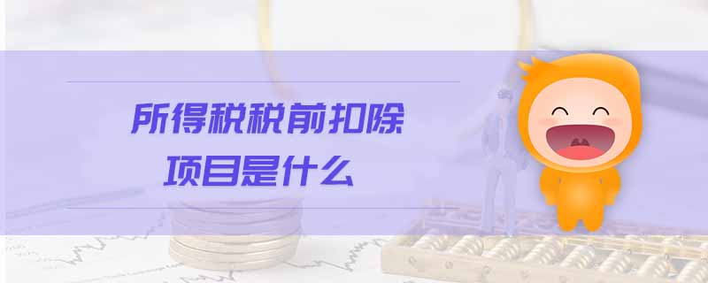 所得稅稅前扣除項目是什么