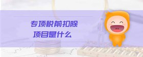 專項稅前扣除項目是什么