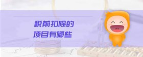 稅前扣除的項目有哪些