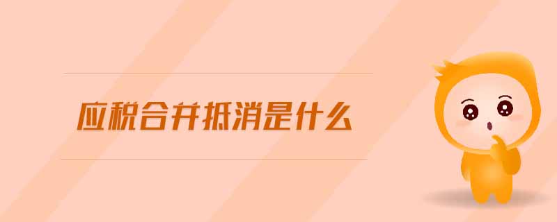 應(yīng)稅合并抵消是什么