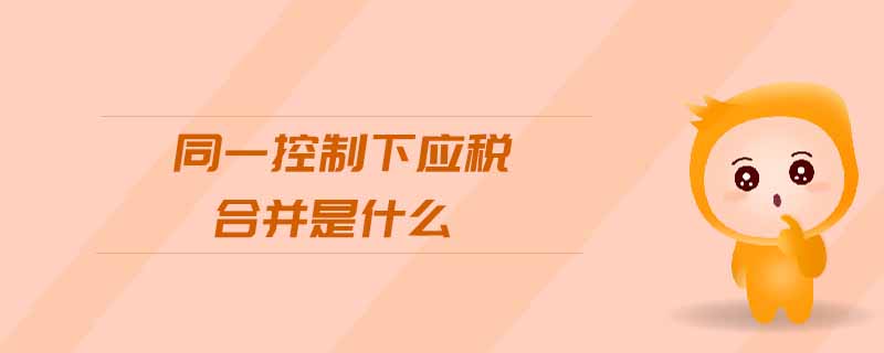 同一控制下應稅合并是什么