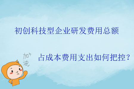 初創(chuàng)科技型企業(yè)研發(fā)費(fèi)用總額占成本費(fèi)用支出如何把控？