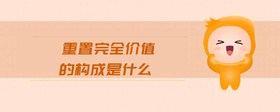 重置完全價(jià)值的構(gòu)成是什么
