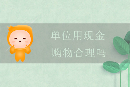單位用現(xiàn)金購物合理嗎？