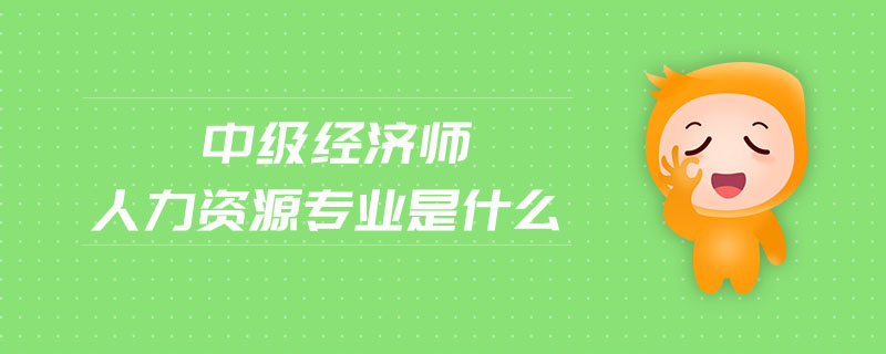 中級經濟師人力資源專業(yè)是什么
