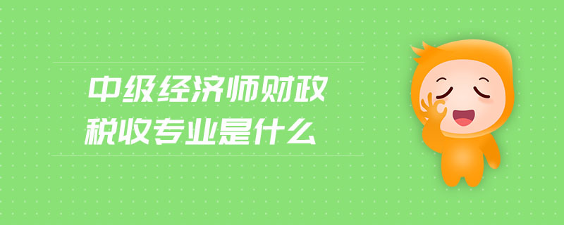 中級(jí)經(jīng)濟(jì)師財(cái)政稅收專(zhuān)業(yè)是什么
