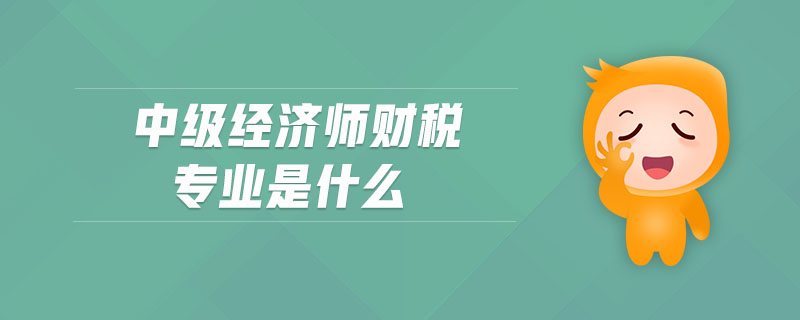 中級(jí)經(jīng)濟(jì)師財(cái)稅專業(yè)是什么