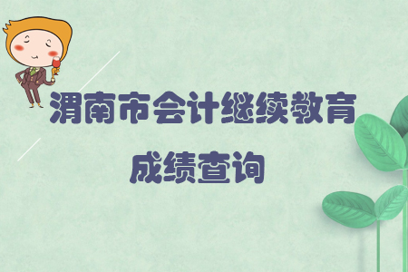 2019年陜西省渭南市會計繼續(xù)教育成績查詢