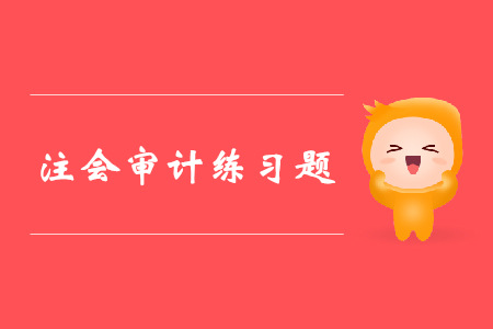 2019年注冊(cè)會(huì)計(jì)師《審計(jì)》科目第二十章章節(jié)習(xí)題