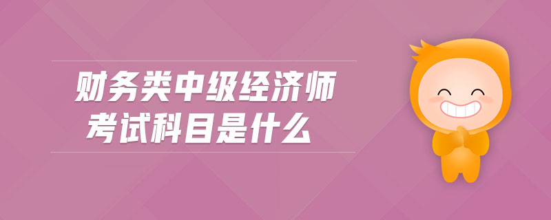 財務類中級經濟師考試科目是什么
