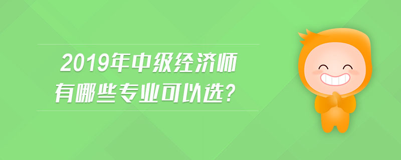2019年中級經(jīng)濟(jì)師有哪些專業(yè)可以選?