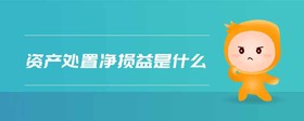 資產(chǎn)處置凈損益是什么
