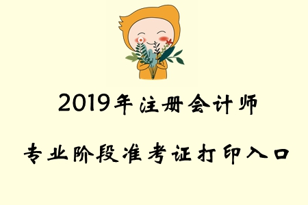 2019年青海注冊(cè)會(huì)計(jì)師專(zhuān)業(yè)階段準(zhǔn)考證打印入口已開(kāi)通