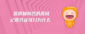 按填制內(nèi)容的不同記賬憑證可分為什么