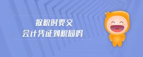 報稅時要交會計憑證到稅局嗎