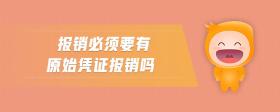 報(bào)銷必須要有原始憑證報(bào)銷嗎
