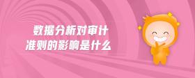數(shù)據(jù)分析對審計準(zhǔn)則的影響是什么