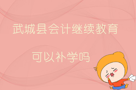 2019年山東省德州市武城縣會(huì)計(jì)繼續(xù)教育可以補(bǔ)學(xué)嗎？