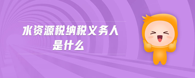 水資源稅納稅義務人是什么