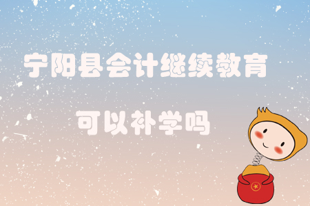 2019年山東省泰安市寧陽縣會計繼續(xù)教育可以補學嗎？
