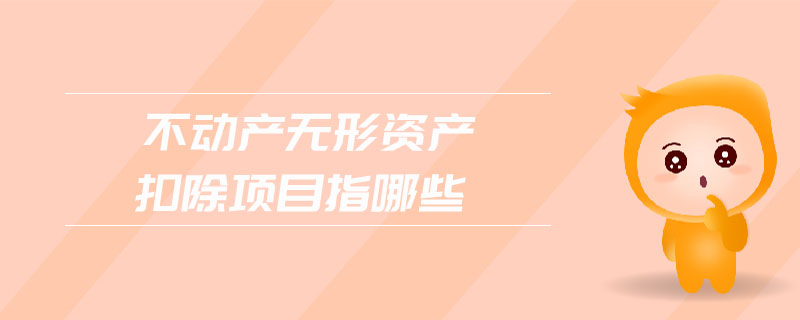 不動(dòng)產(chǎn)無(wú)形資產(chǎn)扣除項(xiàng)目指哪些