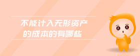 不能計入無形資產的成本的有哪些