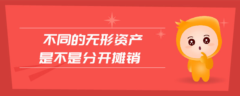不同的無形資產(chǎn)是不是分開攤銷