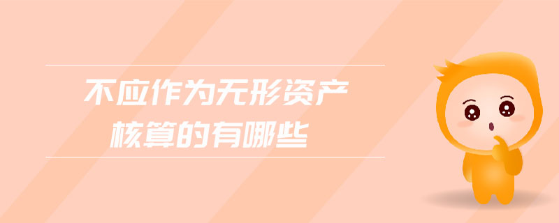 不應(yīng)作為無形資產(chǎn)核算的有哪些