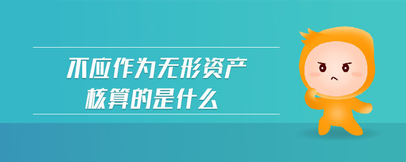 不應(yīng)作為無形資產(chǎn)核算的是什么