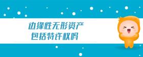 邊緣性無形資產(chǎn)包括特許權嗎