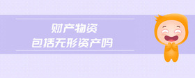 財(cái)產(chǎn)物資包括無形資產(chǎn)嗎