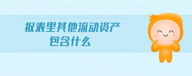 報(bào)表里其他流動(dòng)資產(chǎn)包含什么