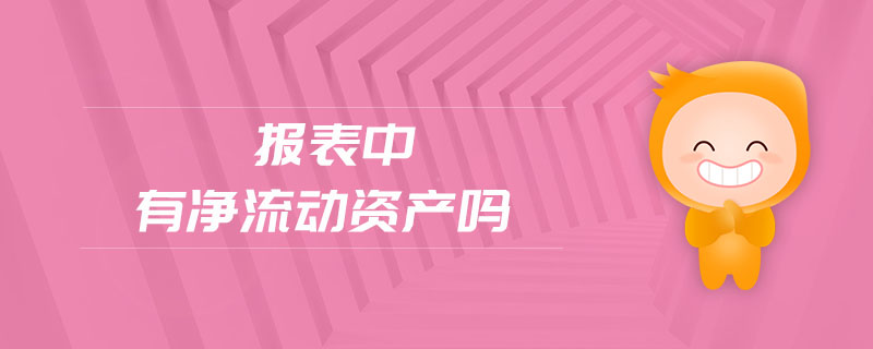 報表中有凈流動資產(chǎn)嗎