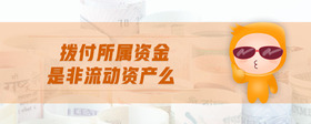 撥付所屬資金是非流動資產么