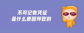 不可記賬憑證是什么原因導致的