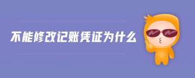 不能修改記賬憑證為什么