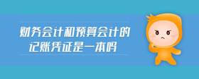 財(cái)務(wù)會(huì)計(jì)和預(yù)算會(huì)計(jì)的記賬憑證是一本嗎