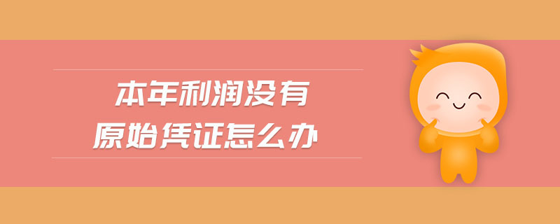 本年利潤沒有原始憑證怎么辦
