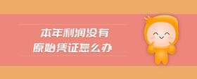 本年利潤(rùn)沒(méi)有原始憑證怎么辦