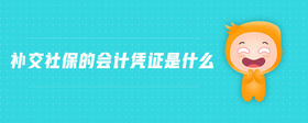 補(bǔ)交社保的會(huì)計(jì)憑證是什么