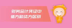 財務(wù)會計憑證中借方和貸方區(qū)別