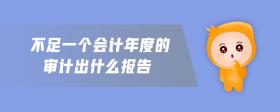 不足一個(gè)會(huì)計(jì)年度的審計(jì)出什么報(bào)告