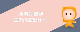 稅務(wù)師各科考試內(nèi)容是什么