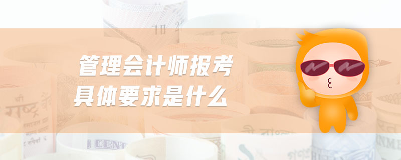 管理會計師報考具體要求是什么