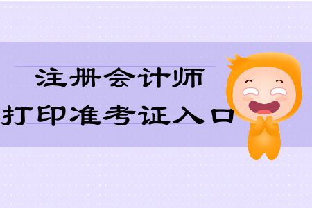 2019年注冊(cè)會(huì)計(jì)師打印準(zhǔn)考證入口