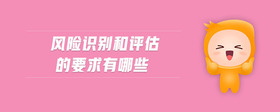 風(fēng)險(xiǎn)識(shí)別和評(píng)估的要求有哪些