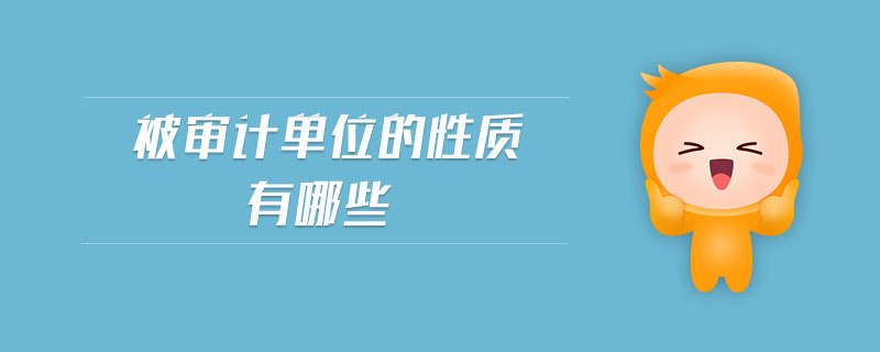 被審計單位的性質(zhì)有哪些